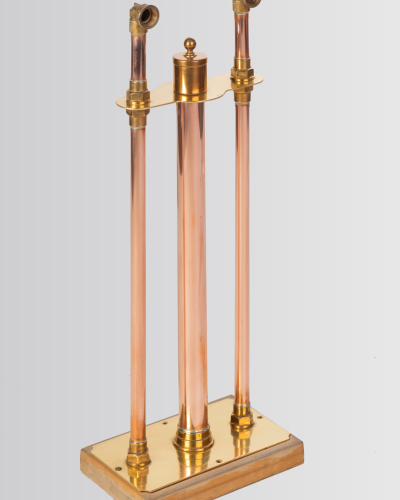 Set of stand pipes, copper and brass