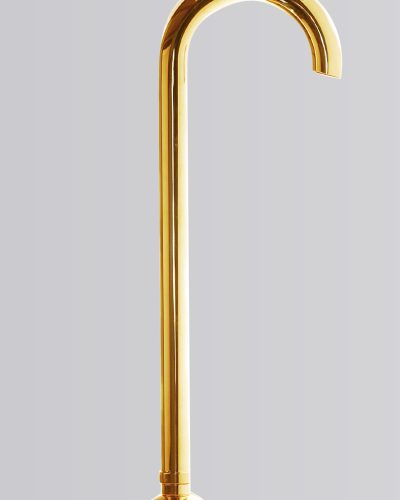 Floor mounted swivel spout, brass
